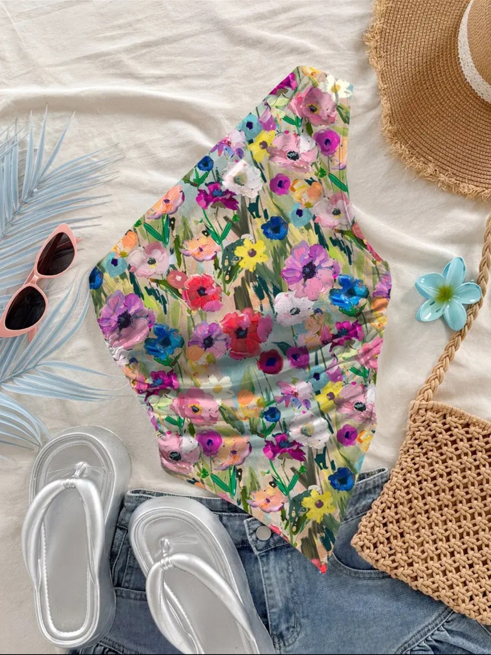 Floral Multicolor One Strap Women’s Tank